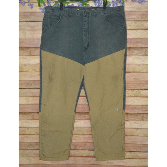 Wrangler Rugged Wear Brush Guard Pants Men's 42x32 Hunting Outdoors Green Khaki - Picture 1 of 9